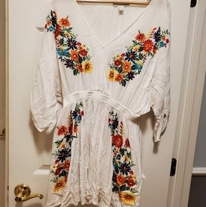 Floral white dress